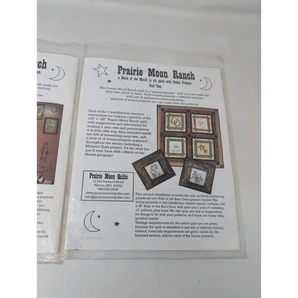 Prairie Moon Quilts - Quilt Pattern - Prairie Moon Ranch Western Cowboy Part 1 2